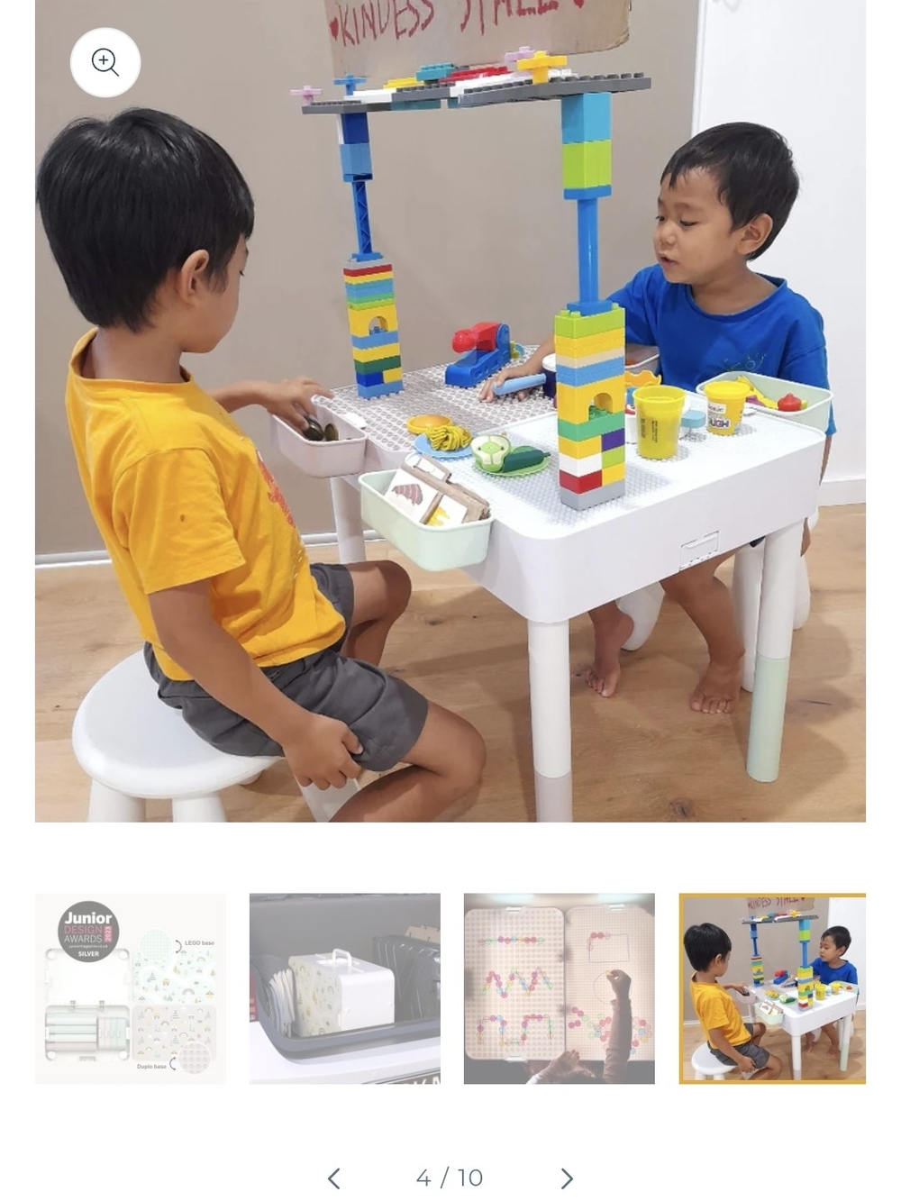 Kingdom Carry-Play Kids Activity Table - Light Blue & White - Picture 3 of 6